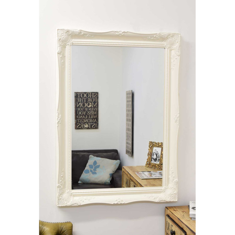 McLeansboro Wood Flat Mirror, 137cm H x 76cm W, White
