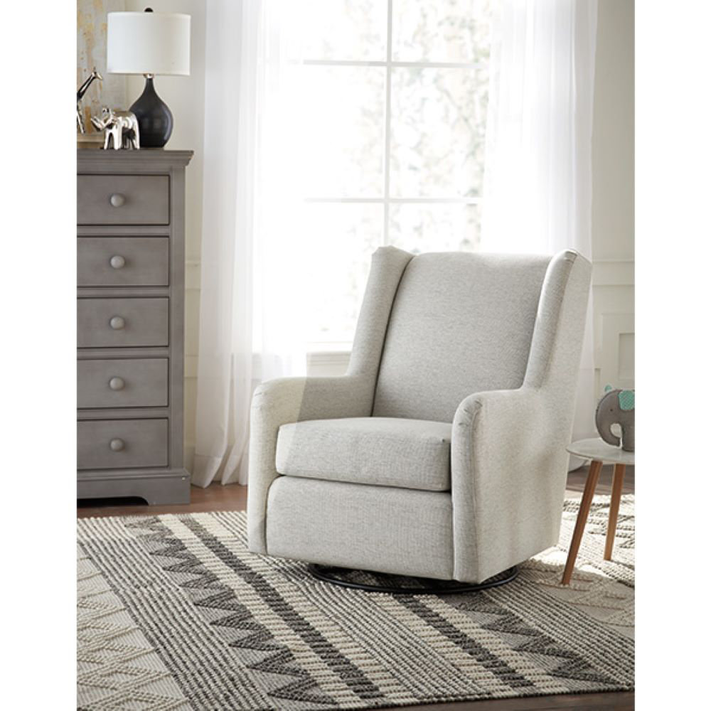 Miranda Upholstered Swivel Glider, Galloway Canvas Performance
