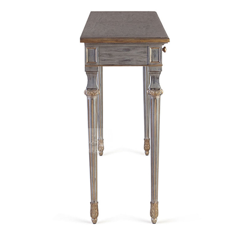 Table de couloir grise vieillie
