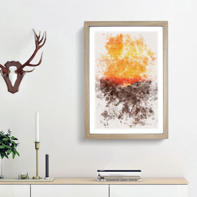Orange Sunset - Picture Frame Painting Print