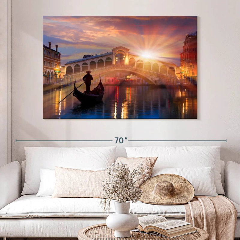 Nicci Gondola Ride In Venice, 34" H x 51" W