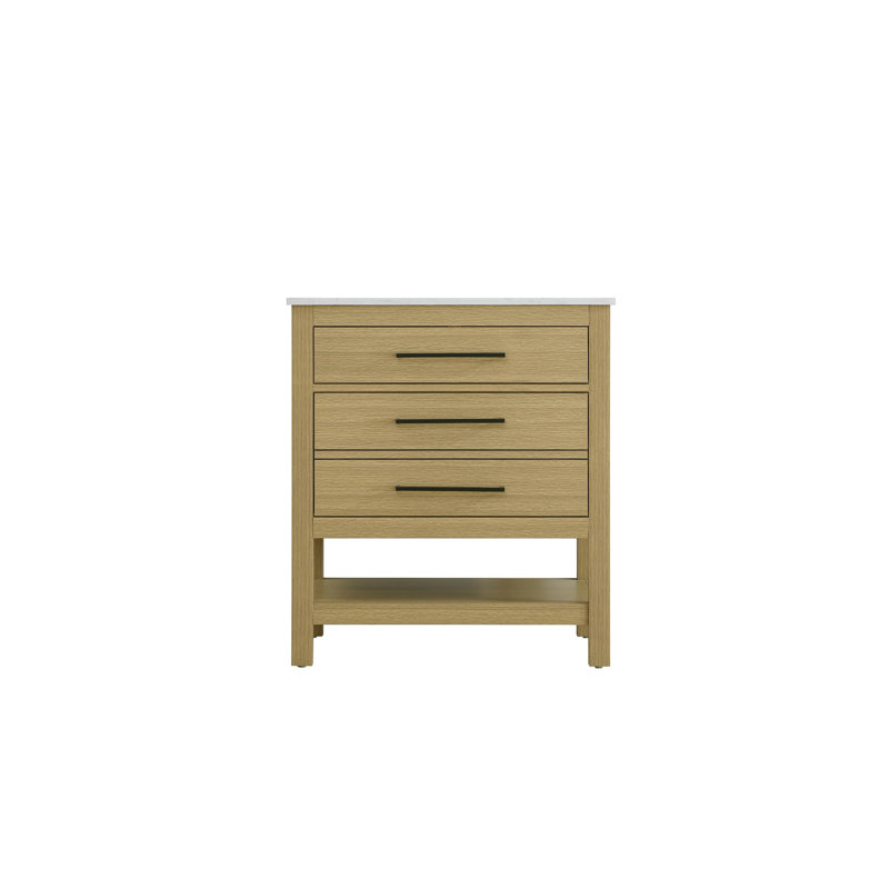 Meuble-lavabo simple 30 po_Moderne_VF60530, Brun miel