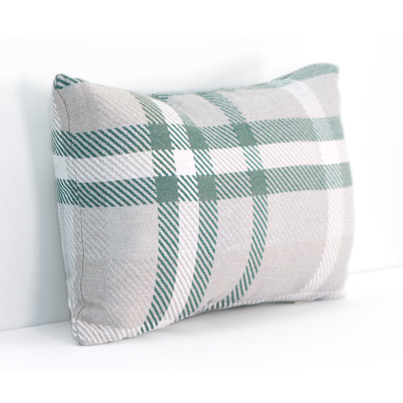 Coussin lombaire intérieur / extérieur Pacifica, Tartan jade