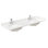 66" Double Countertop with Square Sinks (1-Hole), Backsplash & Sidesplash