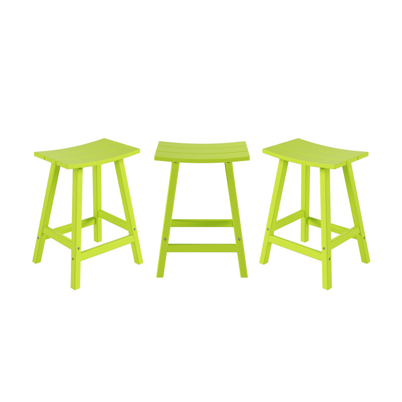 Tabouret d'extérieur Laguna, Tabouret de comptoir (siège d'une hauteur de 24 p, Limette