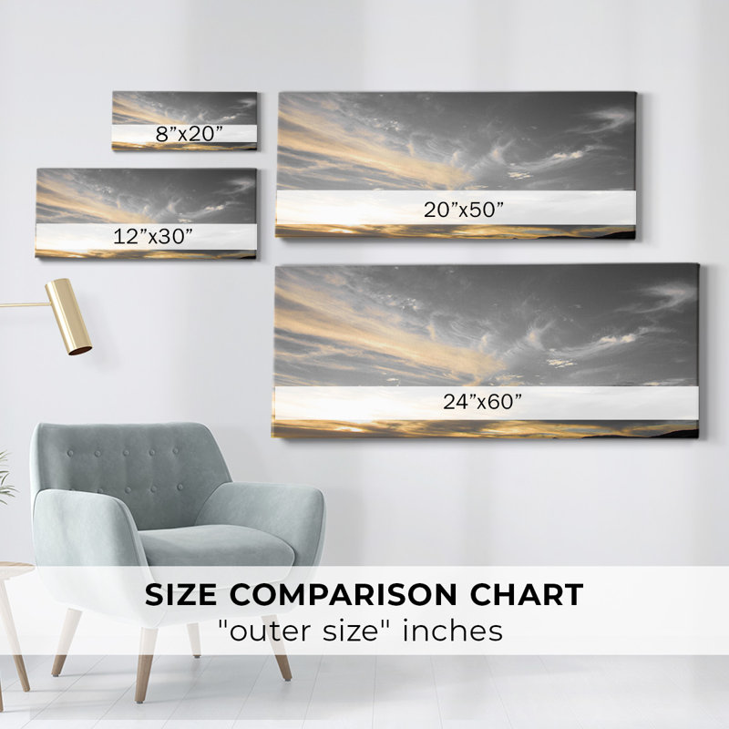 «Sky Above» sur toile, H 24 po x l 60 po x P 1,5 po
