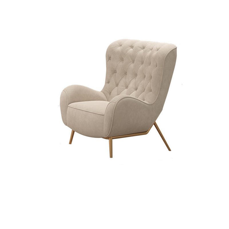 Fauteuil inclinable avec pieds en acier inoxydable et fauteuil inclinable en bois massif, Blanc