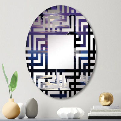 Shiraz Silhouette I - Miroir décoratif labyrinthe | Ovale