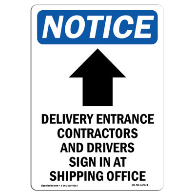 Notice - Delivery Entrance Sign