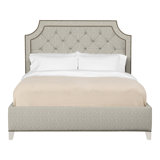 Audrey/Asher Queen Tufted Upholstered Low Profile Panel Bed