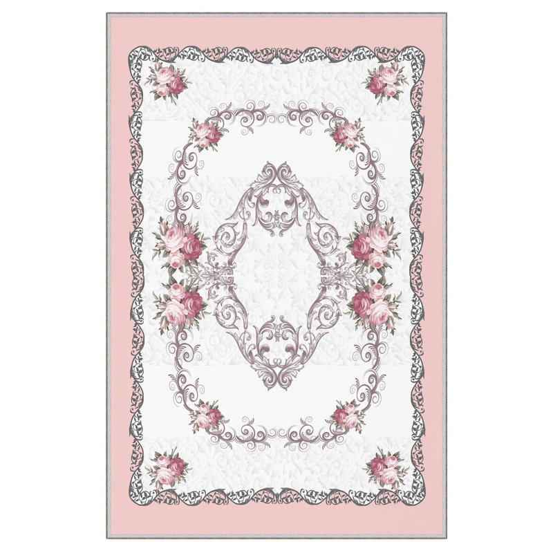 Tapis tissé de qualité supérieure, 100% polyester, 4,6 x 7,2 pi | Pois antibactérien antidérapant en PVC | Impression numérique 3D, lavable à la machine, hauteur des poils: 0,3 po | Idéal pour le salon, la chambre à coucher et les espaces repas
