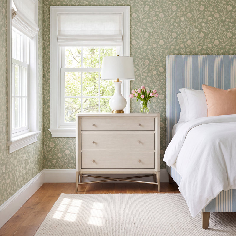 Regan 3-Drawer Nightstand, Champagne