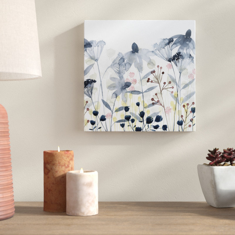 «Layered Gardens II», peinture sur toile, H 12 po x l 12 po