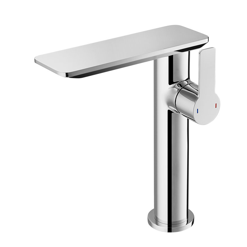 Robinet pour salle de bain à poignée simple, Chrome