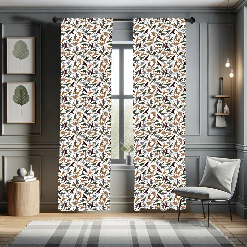  Semi-Sheer Rod Pocket Curtain Panels, 28" x 63"