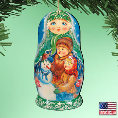 Tidaholm 5.5'' Wood Hanging Figurine Ornament