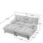 Canapé d'angle modulaire moderne de 195 cm avec 2 poufs et assise profonde-1646566784