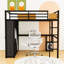 Lit mezzanine en métal avec garde-robe et bureau-24043206-24043207