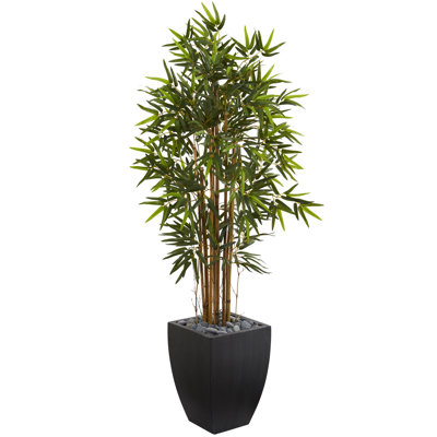 60'' Faux Bamboo Plant in Ceramic Planter