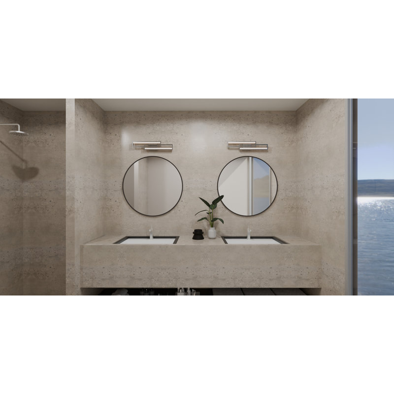 Jasia Integrated LED Bath Light with CCT Switch, Painted Brushed Nickel