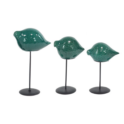 Ensemble de figurine 3 pièces avec supports modern oiseaux Smartt