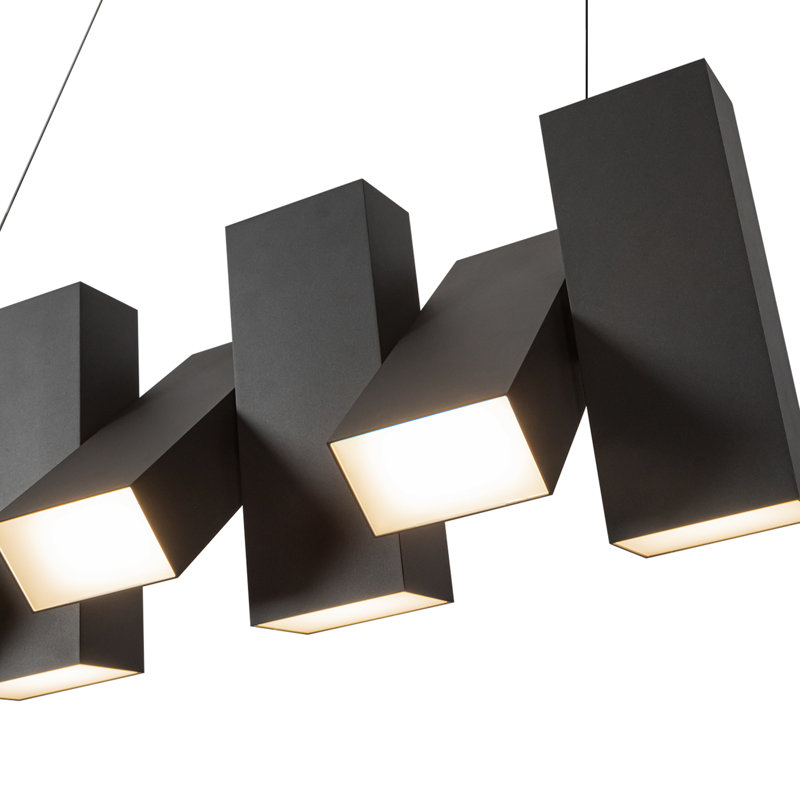 Domino 7 - Light LED Pendant, Black, Black