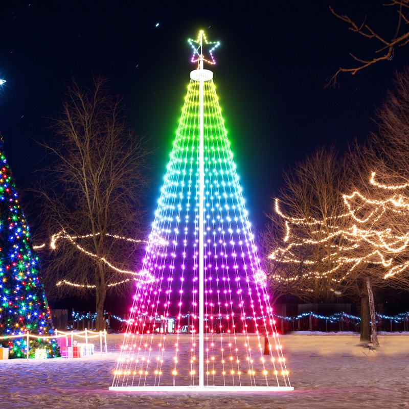 Arbre de Noël d'extérieur 16 pi, H 189 po x l 85 po x P 85 po