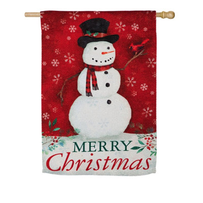 Drapeau de maison 20 x 12 à 2 côtés en polyester de noël heritage heritage