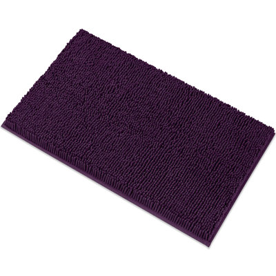UltraSoft Quick-Dry Microfiber Bath Mat - Non-Slip, Machine Washable, Thick Plush Chenille Rug for Bathroom, Shower, Bedroom, or Doorway