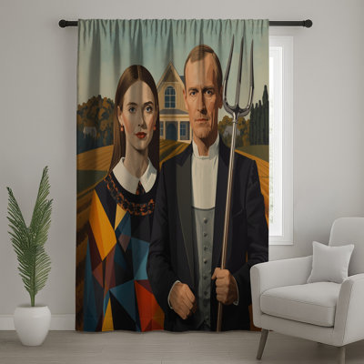 Rideaux de fenêtre Farmhouse Couple