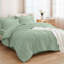 Ensemble d'édredon pour grand lit blanc avec draps Andency - Ensemble de literie capitonné 7 pièces Boho-124621811-124621812