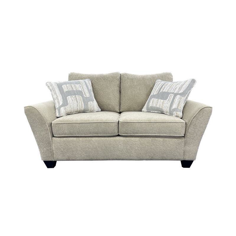 Causeuse Columbia en microfibre, crème