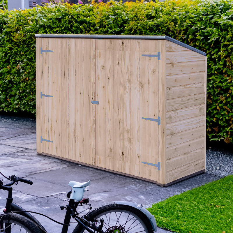 6 Ft. W x 2 Ft. D Wooden Bike Shed