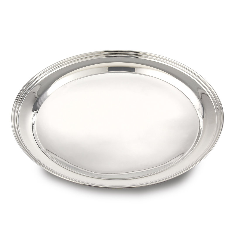 Plateau de service en acier inoxydable Kayla, H 1 po x l 17 po x P 17 po