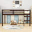 Lit mezzanine simple en bois avec échelle-141974946