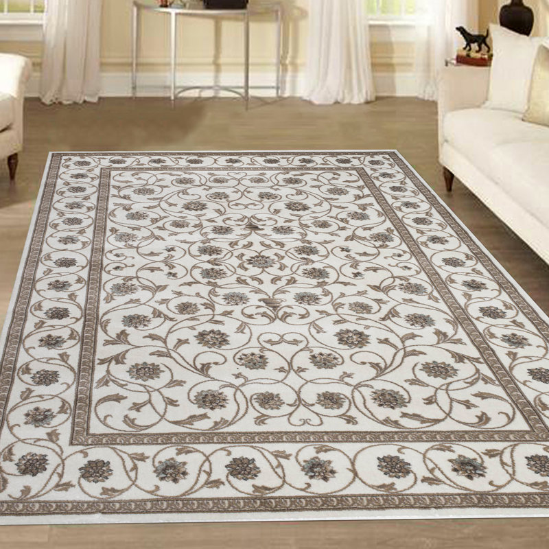Tapis os crème/ivoire Pisa, Rectangle 5 pi 3 po x 7 pi 3 po