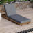 Outdoor Chaise Lounge Chair With 6-Position Adjustable Backrest,Acacia Solid Wood