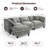  Modular Sectional Sofa With Movable Ottoman, L-shaped Couch With Removable Washable Cushion Covers, 9.8" Extra-thick Cushions, Tool-free Easy Assembly, Padded Armrests For Living Room, Gray-656978865