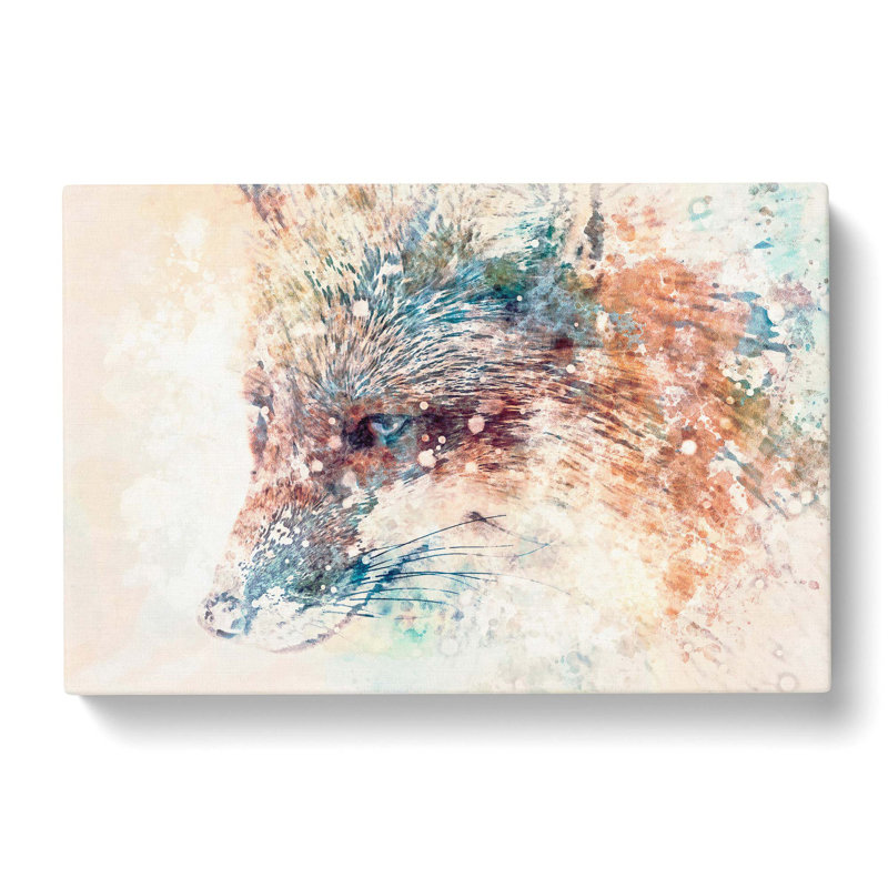 Fox in Abstract - Wrapped Canvas, 40cm H x 60cm W x 3cm D