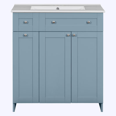 Ensemble de meuble-lavabo avec lavabo en céramique