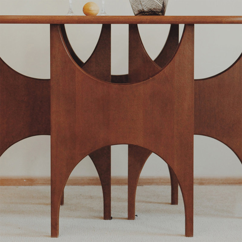 Console Mid-Century, H 27,6 po x l 55,1 po x P 13,8 po