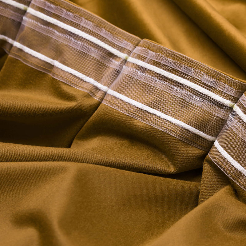Macdoel Room Darkening Curtain Pair, Yellow