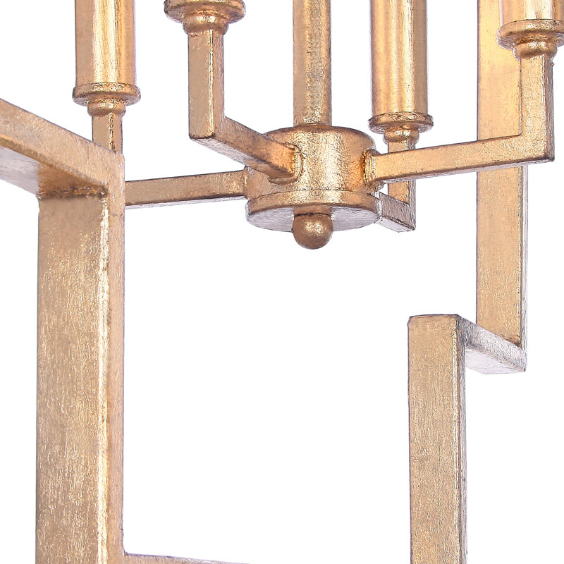 Eifel 4 - Light Lantern Geometric Chandelier, Gold Leaf