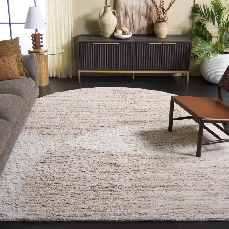 Katarin Hand Tufted Wool Pile Solid Color Rug, Rectangle 8' x 10'