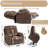 Muli 41.00 W 4 Large Power Recliner with Lift Assist,Cup Holders-668365382
