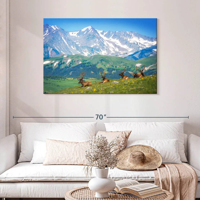 Brampt North American Elks, 30" H x 45" W
