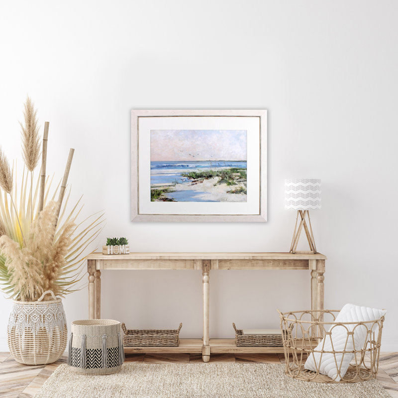 «Soft Morning Sea» par Sally Swatland - peinture encadrée
