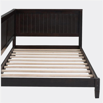 Twin Size Wood Daybed/Sofa Bed, Espresso