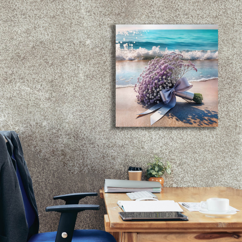 Toile épique Graffiti «Seaside Bouquet 3» par Rey Klimt, 26 po x 26 po, H 26 po x l 26 po