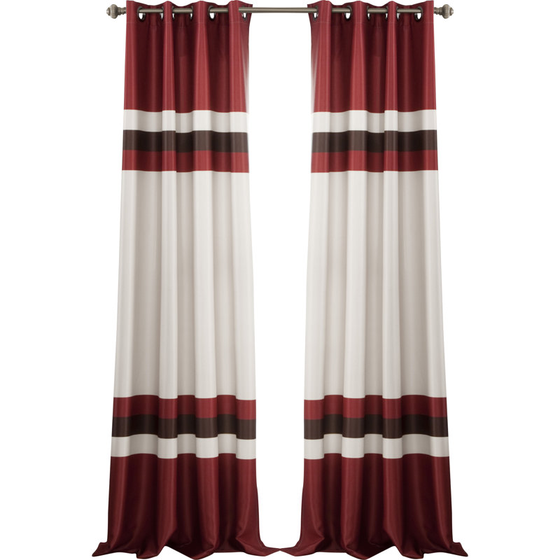 Room Darkening Curtain Pair, Red